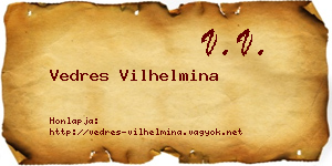 Vedres Vilhelmina névjegykártya